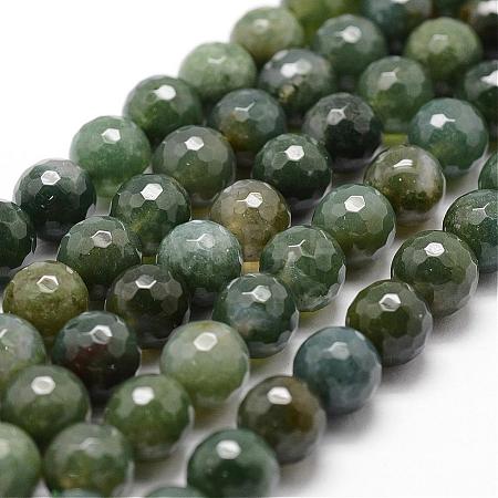 Natural Moss Agate Beads Strands G-D840-25-10mm-1