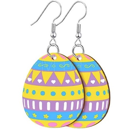 Printed Easter Acrylic Dangle Earrings FS-WG616F7-09-1