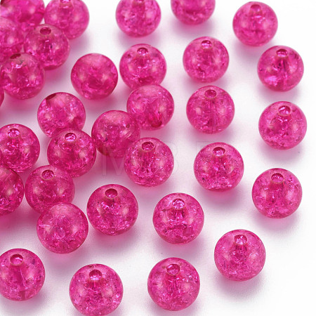 Transparent Crackle Acrylic Beads MACR-S373-66C-N17-1