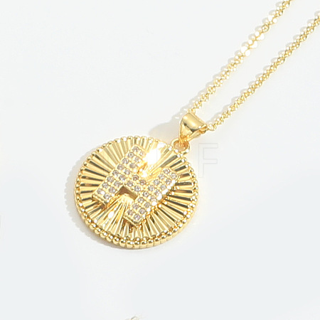 Brass Micro Pave Cubic Zirconia Necklaces FS-WG1D774-08-1