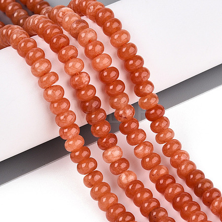 Dyed Natural White Jade Beads Strands G-T139-59A-06-1