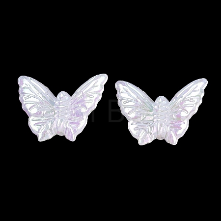 Plating Opaque Acrylic Imitation Shell Beads OACR-P039-02B-1