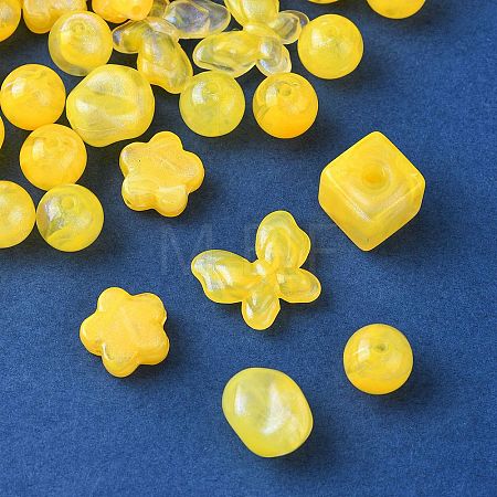 Opaque Acrylic Beads OACR-YW0001-73C-1