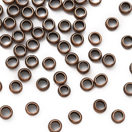Brass Crimp Beads KK-S509-01RC-01-1