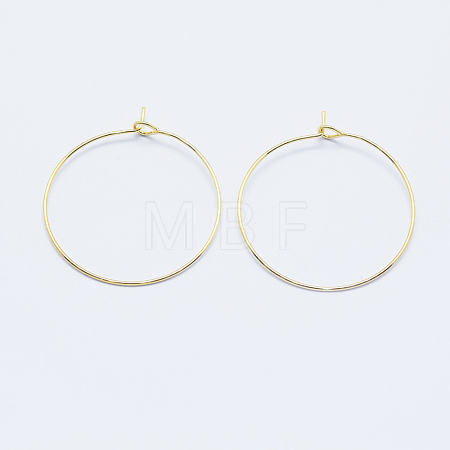 Long-Lasting Plated Brass Hoop Earrings Findings KK-K204-179G-NF-1