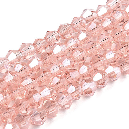 Transparent Electroplate Glass Beads Strands EGLA-A039-T3mm-A15-1