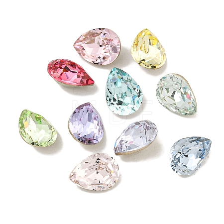 Glass Rhinestone Cabochons X-RGLA-L029-19C-1