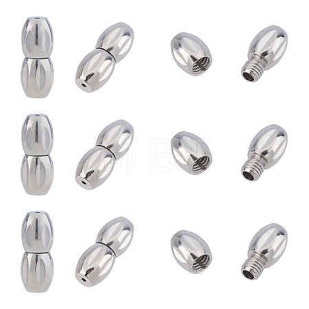 Tarnish Resistant 304 Stainless Steel Screw Clasps STAS-L135-02-1