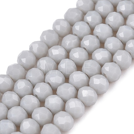 Opaque Solid Color Imitation Jade Glass Beads Strands EGLA-A044-P3mm-D19-1