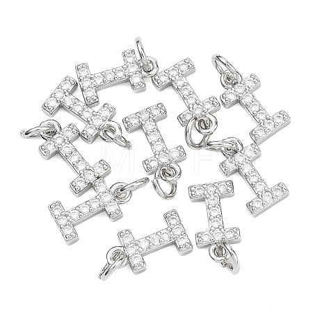 SHEGRACE Brass Micro Pave Clear Cubic Zirconia Pendants XGRQ29911-394P-I-1