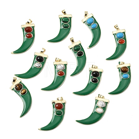 Natural & Synthetic Mixed Gemstone Pendants KK-H267-012G-01-1