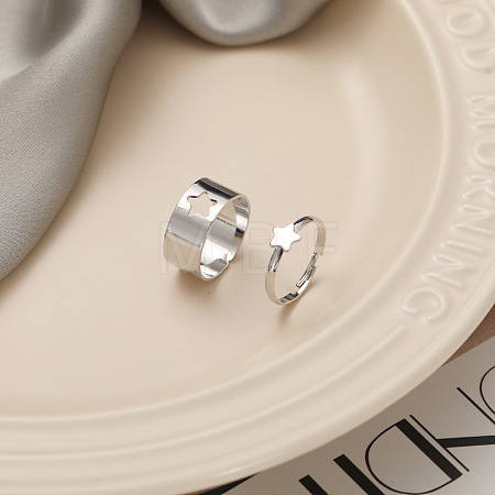 2Pcs Alloy Finger Rings Sets WG95AE9-04-1