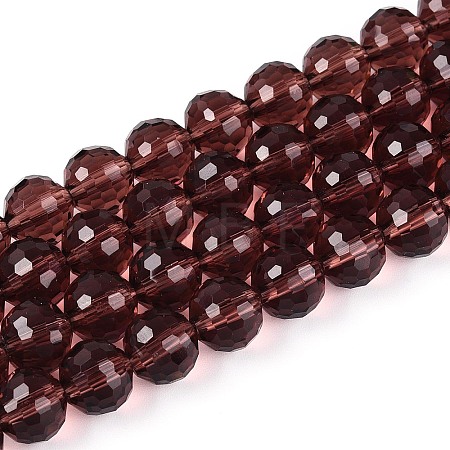 Transparent Glass Bead Strands GLAA-R095-10mm-35-1
