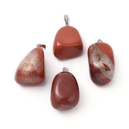 Natural Red Jasper Pendants X-G-k302-B15-1