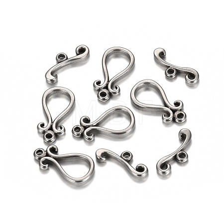 Tarnish Resistant 304 Stainless Steel Toggle Clasps STAS-I157-01P-1
