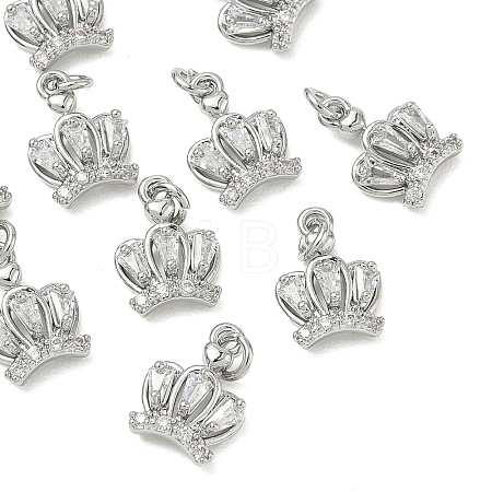 SHEGRACE Brass Micro Pave Cubic Zirconia Pendants XGRQ3D639-516P-1