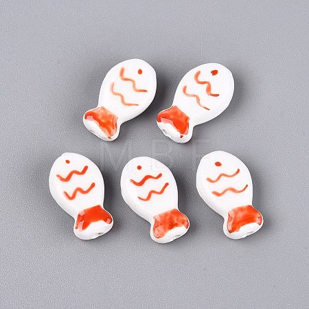Handmade Porcelain Ceramic Beads PORC-Q005-06A-1