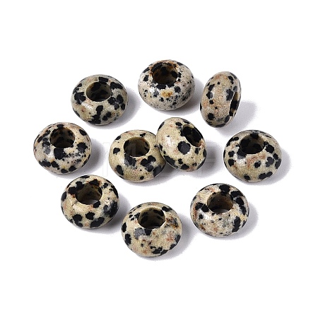 Natural Dalmatian Jasper European Beads G-N359-17A-05-1