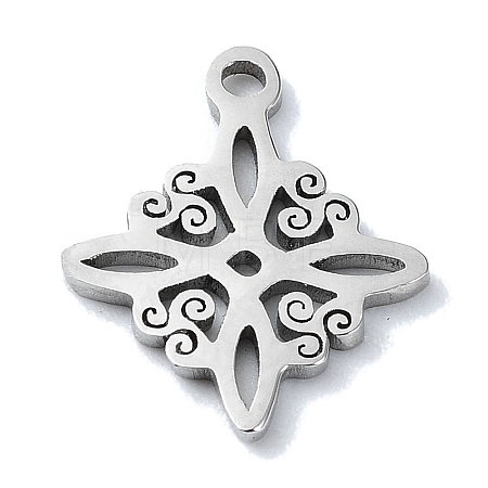 Non-Tarnish 304 Stainless Steel Charms X-STAS-C097-24P-1