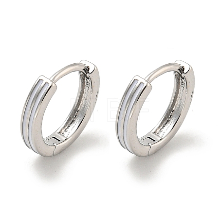 Brass Hoop Earrings EJEW-L211-14P-1