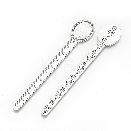 Tibetan Style Alloy Cabochon Setting X-TIBE-R001-01AS-1