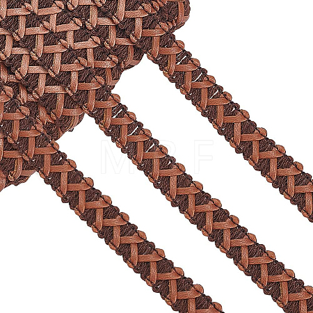 Imitation Leather Braided Lace Ribbon WL-WH0003-02B-1