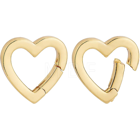 Brass Spring Gate Rings KK-BC0004-70-1