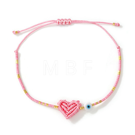 Glass Seed Bead & Glass Braided Bead Bracelets PP1183-9-1