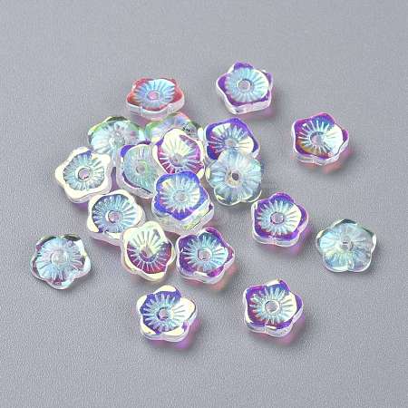 Transparent Glass Beads GGLA-M004-02A-01-1