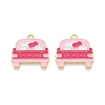 Valentine's Day Alloy Enamel Pendants ENAM-T023-24B-1