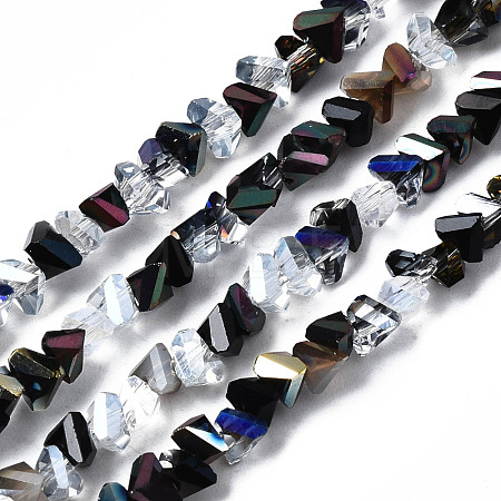 Electroplate Glass Beads Strands EGLA-N002-06B-1
