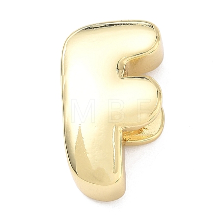 Brass Initial Beads KK-B167-27G-01F-1