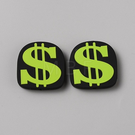 U.S. Dollar Food Grade Eco-Friendly Silicone Focal Beads LS-SIL-CJC0007-02C-1