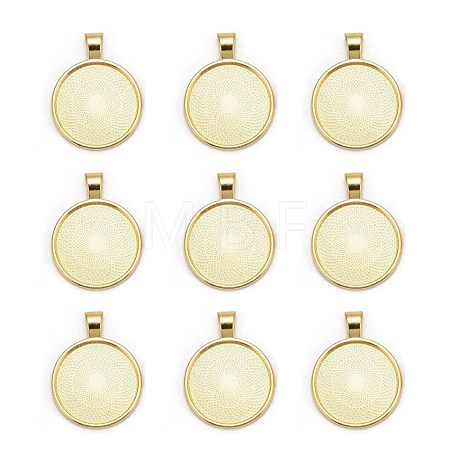 Tibetan Style Alloy Pendant Cabochon Settings TIBE-R295-055G-LF-1