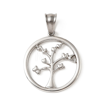 304 Stainless Steel Pendants STAS-F363-08B-P-1