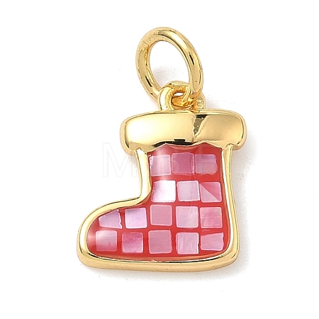 Brass Enamel Pendants KK-H534-07G-01-1