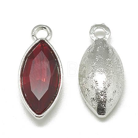 Alloy Glass Pendants PALLOY-T041-7x15mm-07-1