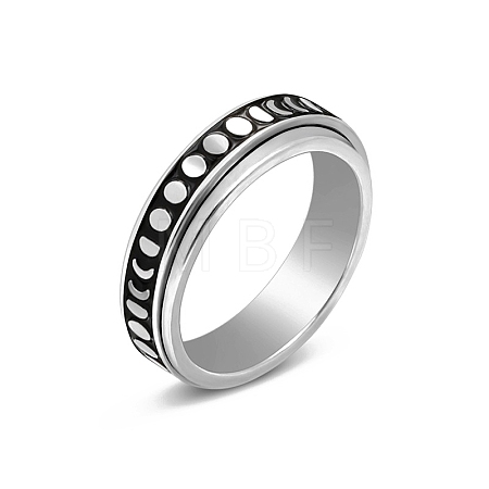 Non-Tarnish Stainless Steel Rotating Finger Ring PW-WG33260-47-1