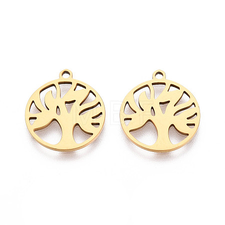 201 Stainless Steel Pendants STAS-T073-52G-1