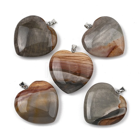 Natural Picasso Jasper Pendants GG-K002-12A-27-1