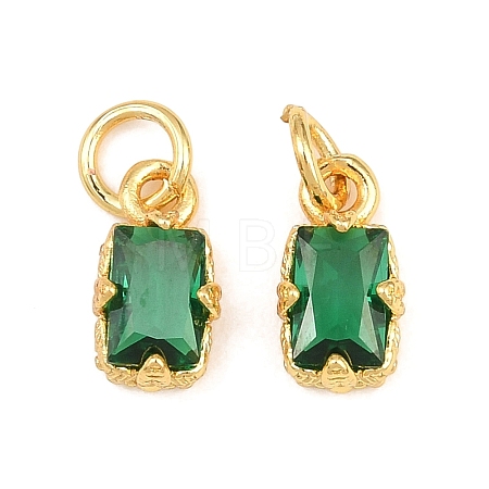 Brass Pave Cubic Zirconia Charms KK-K340-50G-04-1