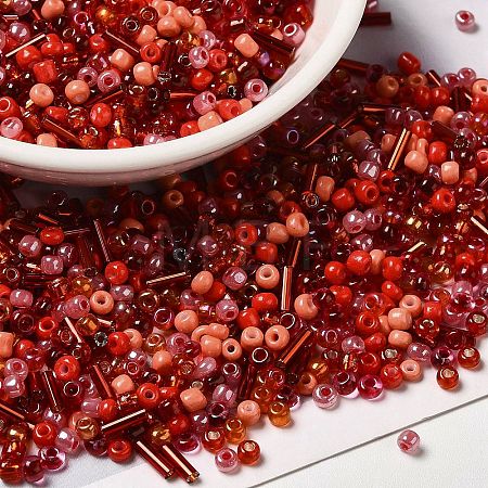 Opaque & Transparent Inside Colours Glass Seed Beads SEED-F004-02B-1