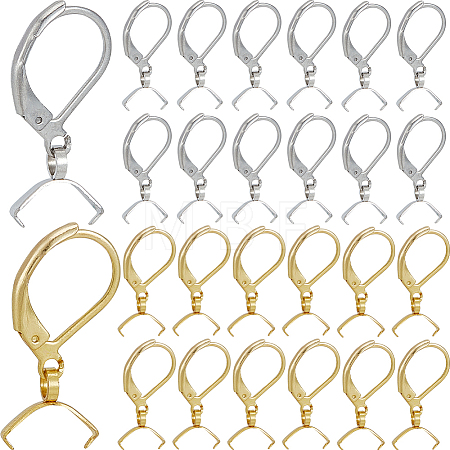 60Pcs 2 Colors 304 Stainless Steel Leverback Earring Findings STAS-SP0001-20-1