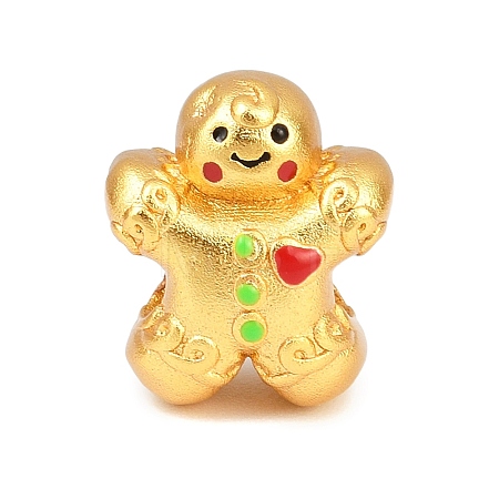 Christams Brass Enamel European Beads LS-KK-F922-03E-G-1
