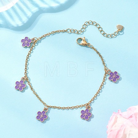 Alloy Enamel Charm Bracelets BJEW-JB13169-03-1