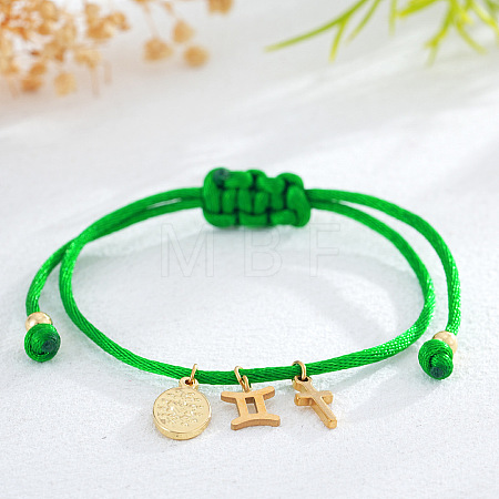 Brass Constellation Cross Charm Bracelets IC8656-5-1