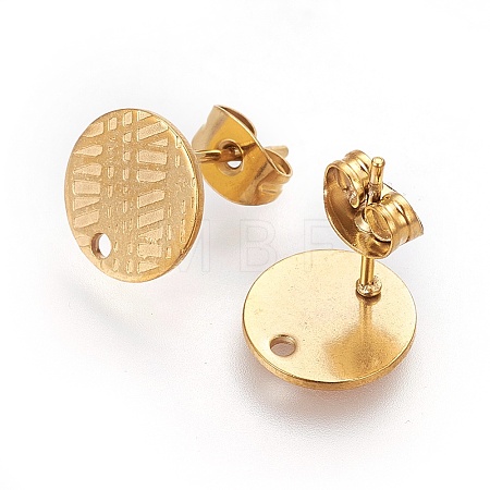 Ion Plating(IP) 304 Stainless Steel Ear Stud Findings LS-X-STAS-O119-14A-G-1