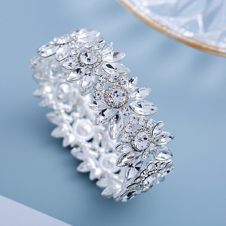 Alloy Rhinestone Bangles for Women FS-WG52675-03-1