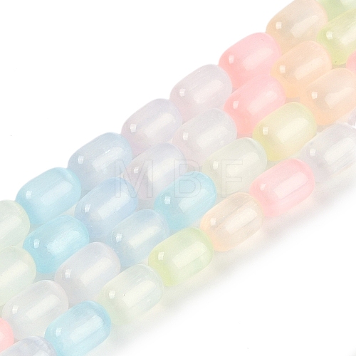 Macaron Color Natural Selenite Beads Strands G-F750-M03-02-1