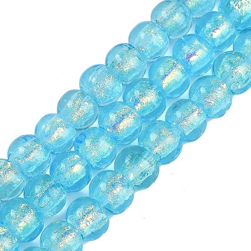 Handmade Foil Lampwork Beads Strands FOIL-K003-04G-1